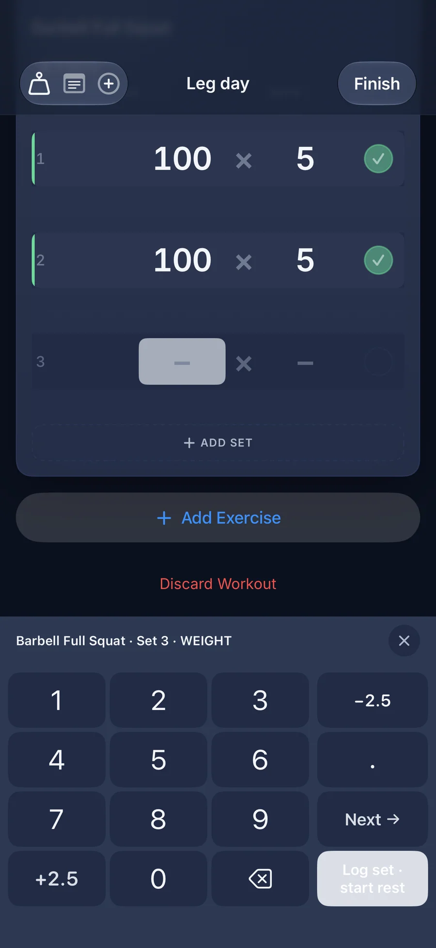 LiftLog personal bests and rep PRs with an estimated 1RM chart