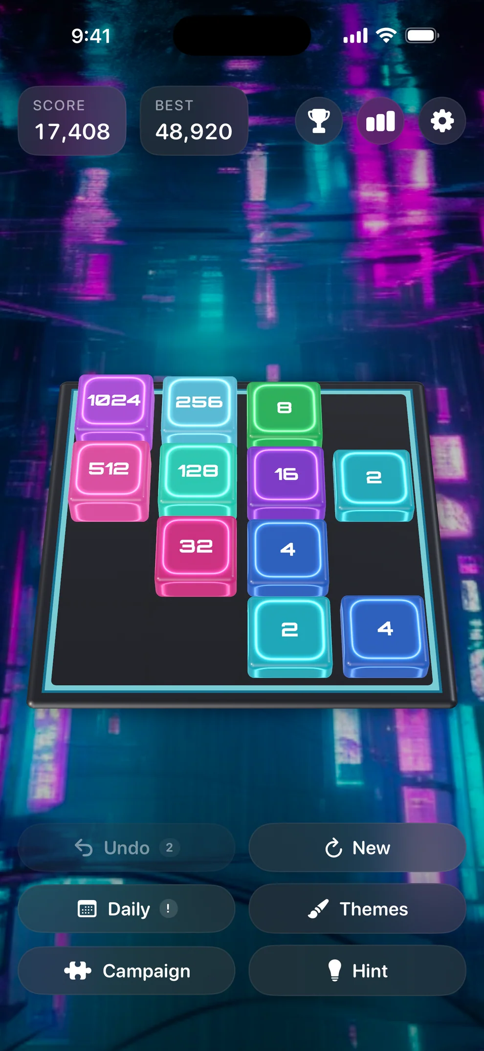 Midnight Neon on Freeplay, the endless board.